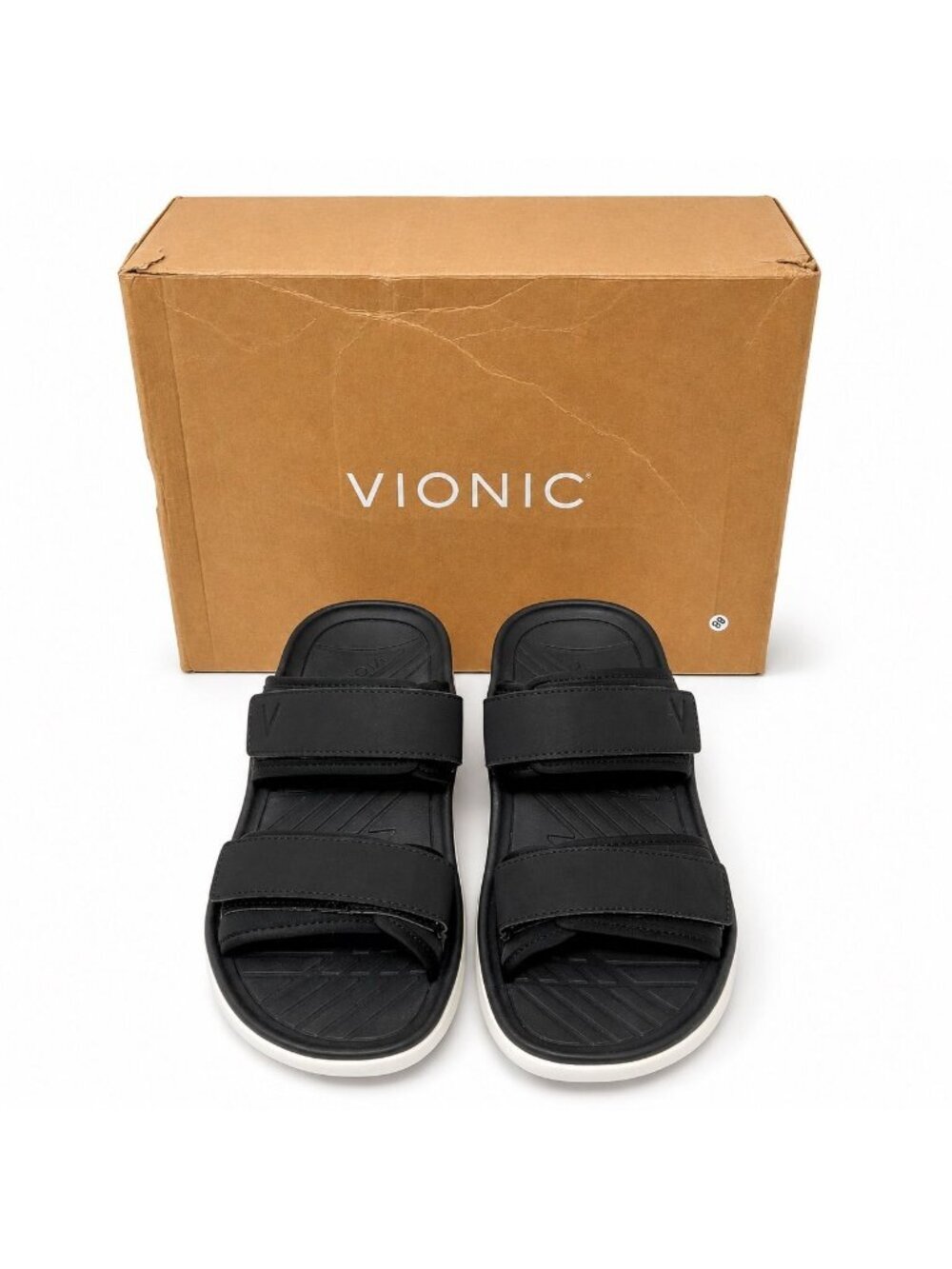 Vionic Renewal Supportive Womens 9 Black Adjustable Recovery Sport Slide Sandals - Picture 6 of 11